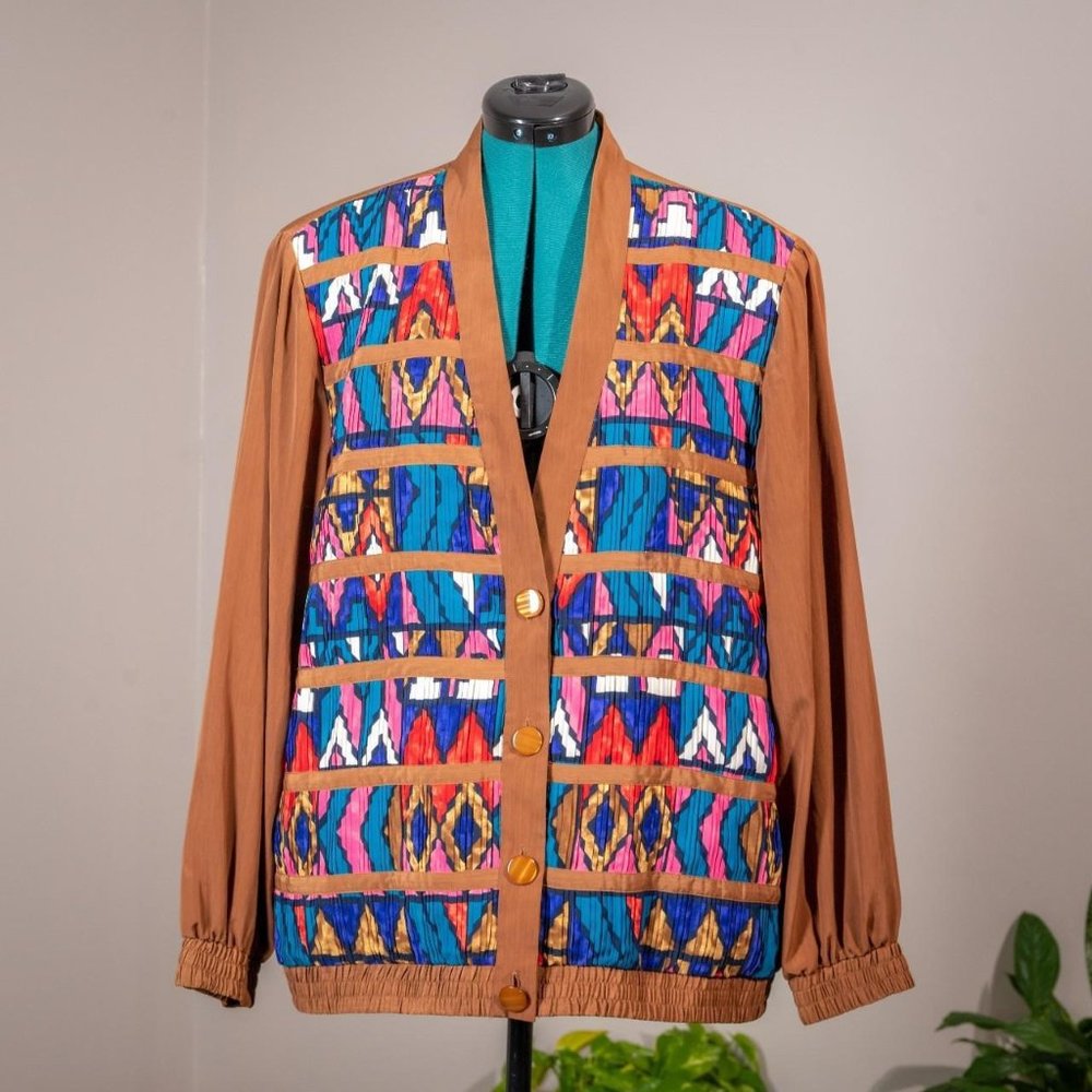 Vintage Cardigan Sweater V Neck Size Large